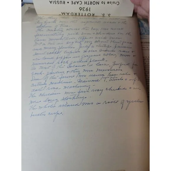 1938 T.S.S. Rotterdam North Cape Russia Cuise Itenerary Ship's Program Journal